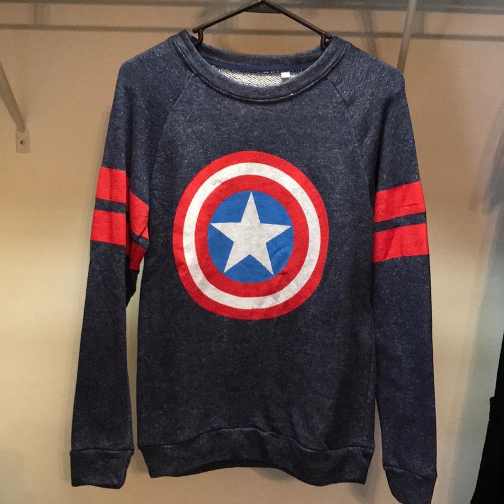 blue Marvel crewneck